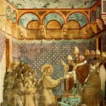Das Mittelalter mit seinen Merkmalen: Franziskus und seine Brüder erbitten die Bestätigung der Regel.