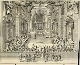 Richterliches Ansehen der Bischöfe: Konzil in der Lateranbasilika 1725 unter Papst Benedikt XIII.