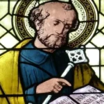 Petrus erster Papst, mit dem Schlüssel in der Hand